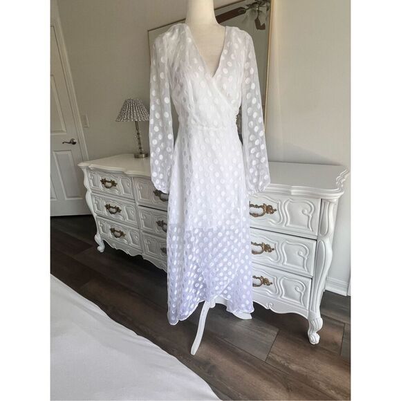 Guess polka dot wrap dress size M - Picture 1 of 7